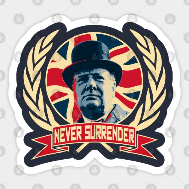 Never Surrender Sticker by Nerd_art